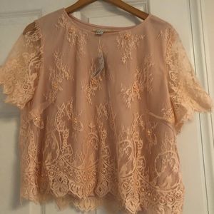 New Pink Lace Top